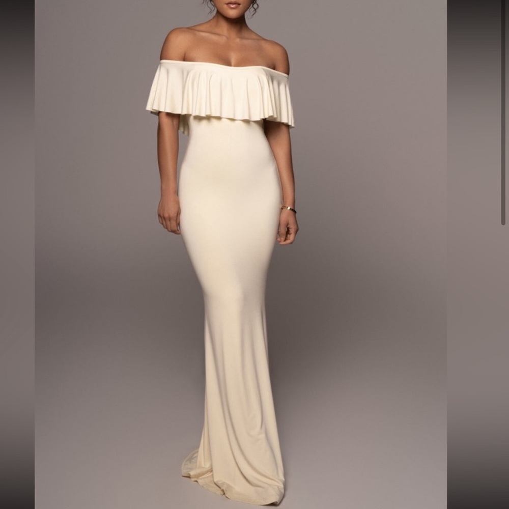 JLUXLABEL Dress | Buttercream Estelle Ruffled Maxi Dress